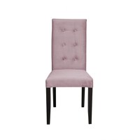 Scaun living TEO LUX, picioare lemn wenge, stofa roz pudra, 46x60x98 cm - 1