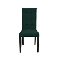 Scaun living TEO LUX, picioare lemn wenge, stofa verde smarald, 46x60x98 cm - 1