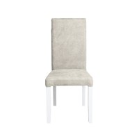 Scaun living TEO, picioare lemn alb, stofa crem, 46x60x98 cm - 1