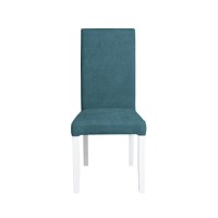 Scaun living TEO, picioare lemn alb, stofa turcoaz, 46x60x98 cm - 1