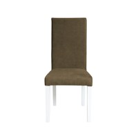 Scaun living TEO, picioare lemn alb, stofa z kaki, 46x60x98 cm - 1