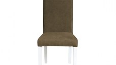 Scaun living TEO, picioare lemn alb, stofa z kaki, 46x60x98 cm