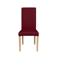 Scaun living TEO, picioare lemn natur, piele ecologica bordo, 46x60x98 cm - 1