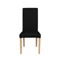 Scaun living TEO, picioare lemn natur, piele ecologica negru, 46x60x98 cm - 1