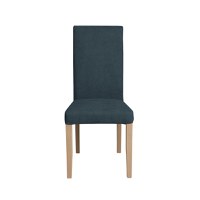 Scaun living TEO, picioare lemn natur, stofa albastru, 46x60x98 cm - 1