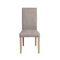 Scaun living TEO, picioare lemn natur, stofa bej, 46x60x98 cm - 1