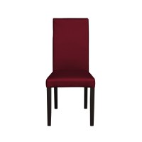Scaun living TEO, picioare lemn wenge, piele ecologica bordo, 46x60x98 cm - 1