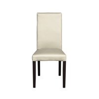 Scaun living TEO, picioare lemn wenge, piele ecologica crem, 46x60x98 cm - 1