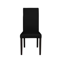 Scaun living TEO, picioare lemn wenge, piele ecologica negru, 46x60x98 cm - 1
