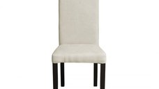 Scaun living TEO, picioare lemn wenge, stofa crem, 46x60x98 cm