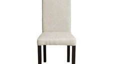 Scaun living TEO, picioare lemn wenge, stofa crem, 46x60x98 cm