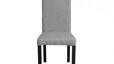 Scaun living TEO, picioare lemn wenge, stofa gri deschis, 46x60x98 cm