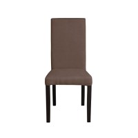 Scaun living TEO, picioare lemn wenge, stofa maro, 46x60x98 cm - 1