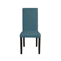 Scaun living TEO, picioare lemn wenge, stofa turcoaz, 46x60x98 cm - 1