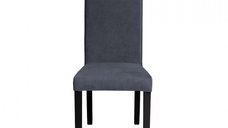 Scaun living TEO, picioare lemn wenge, stofa z albastru, 46x60x98 cm