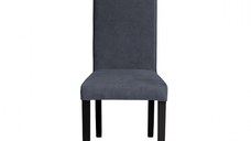 Scaun living TEO, picioare lemn wenge, stofa z albastru, 46x60x98 cm