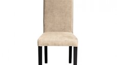 Scaun living TEO, picioare lemn wenge, stofa z bej, 46x60x98 cm