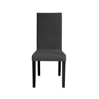 Scaun living TEO, picioare lemn wenge, stofa z gri antracit, 46x60x98 cm - 1