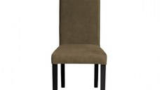 Scaun living TEO, picioare lemn wenge, stofa z kaki, 46x60x98 cm