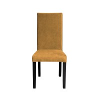 Scaun living TEO, picioare lemn wenge, stofa z mustar, 46x60x98 cm - 1