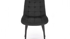 Scaun tapitat GANSO, negru, 45x61x85 cm