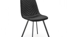 Scaun tapitat K 462, negru, 48x57x82 cm