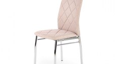 Scaun tapitat K309, bej, 43x57x97 cm