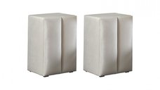 Set 2 Noptiere BLACKBERRY cu 1 usa, stofa bej