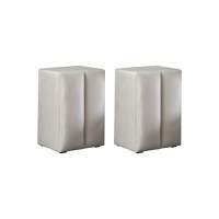 Set 2 Noptiere BLACKBERRY cu 1 usa, stofa bej - 1
