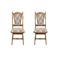 Set 2 scaune IZA, cadru nuc + stofa print 07, 45x45x95 cm - 1