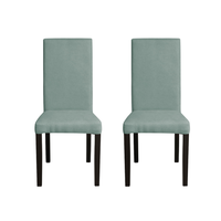 Set 2 scaune living TEO, picioare lemn wenge, stofa mint, 46x60x98 cm - 1