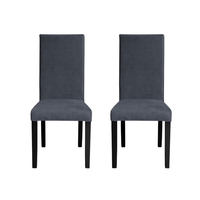 Set 2 scaune living TEO, picioare lemn wenge, stofa z albastru, 46x60x98 cm - 1