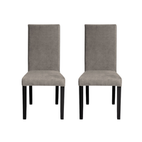 Set 2 scaune living TEO, picioare lemn wenge, stofa z cappuccino, 46x60x98 cm - 1