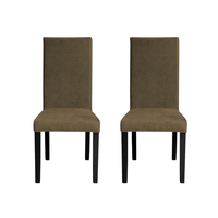 Set 2 scaune living TEO, picioare lemn wenge, stofa z kaki, 46x60x98 cm - 1