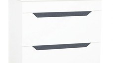 Set Baza cu front MDF si Lavoar, seria 056, sertare, 80 cm, alb antracit