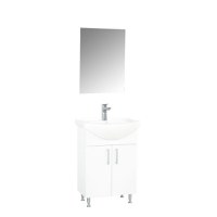 Set Baza cu Lavoar si Oglinda seria 005, eco, 50 cm, alb - 1