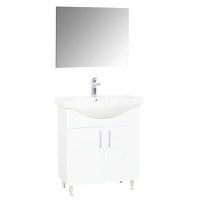 Set Baza cu Lavoar si Oglinda seria 005, eco, 70 cm, alb - 1