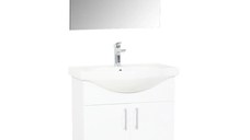 Set Baza cu Lavoar si Oglinda seria 005, eco, 70 cm, alb