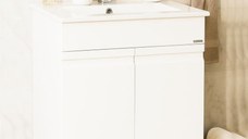 Set Baza front MDF si Lavoar MiniSlim seria 386, 50 cm, alb