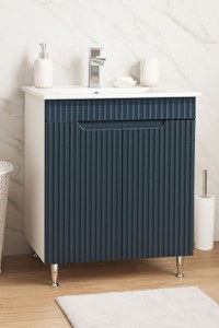 Set Baza front MDF si Lavoar seria 033, 60 cm, antracit - 1