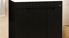 Set Baza front MDF si Lavoar seria 033, 80  cm, negru