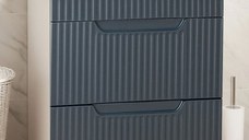 Set Baza front MDF si Lavoar seria 033, cu sertare, 60 cm, antracit