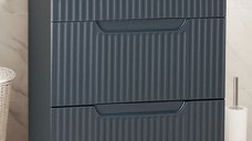 Set Baza front MDF si Lavoar seria 033, cu sertare, 60 cm, antracit