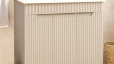 Set Baza front MDF si Lavoar seria 033, montat, 80 cm, crem