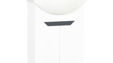 Set Baza front MDF si Lavoar seria 050, 55 cm, alb + antracit
