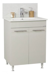 Set Baza front MDF si Lavoar seria 054, 60 cm, taupe - 1