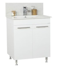 Set Baza front MDF si Lavoar seria 054, 70 cm, alb - 1