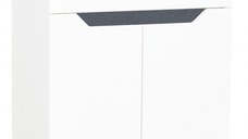 Set Baza front MDF si Lavoar seria 056, 60 cm, alb + antracit