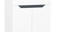 Set Baza front MDF si Lavoar seria 056, 70 cm, alb + antracit
