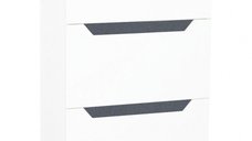 Set Baza front MDF si Lavoar seria 056, cu sertare, 60 cm, alb + antracit